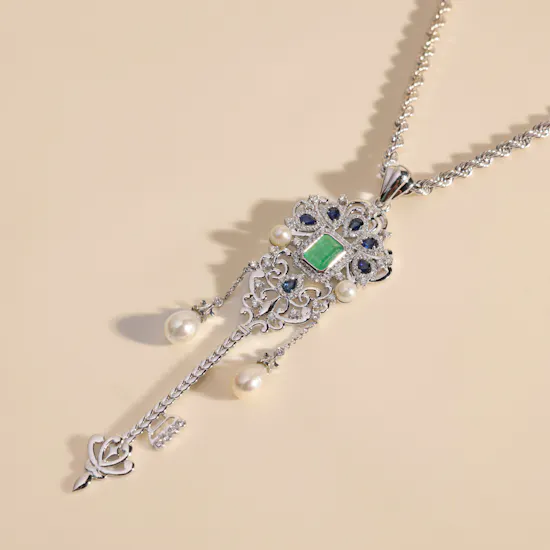 Floward Key of The World Diamond Necklace