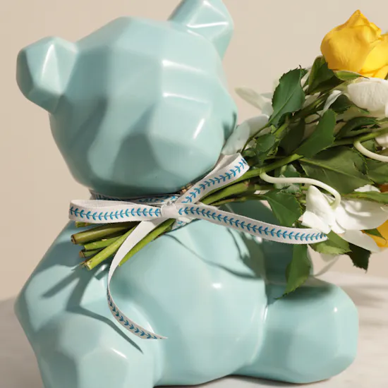 Blue Teddy Bear | Mini Bouquet