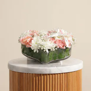 Radiant Flora Serenade Heart Vase