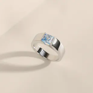 Floward Blue Monolith Silver Men's Ring | Size 8 Floward Blue Monolith Silver Men's Ring | Size 8