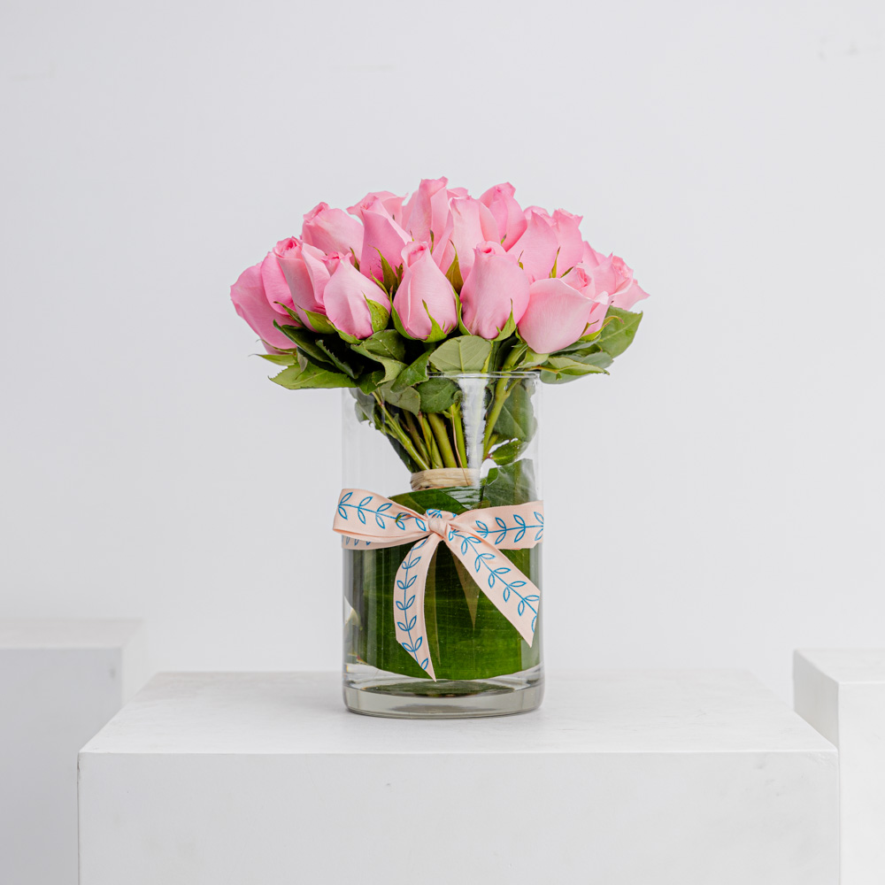 Revival Rose | Cylinder Glass Vase