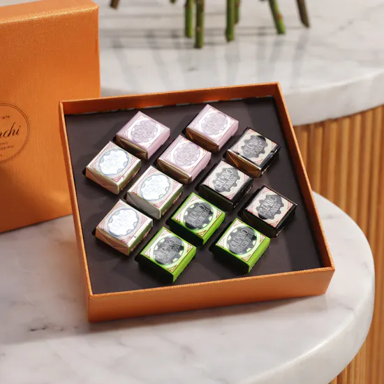 Venchi Murrine Cremino Chocolates Orange Gift Box | Prestige Touch Flower Bouquet