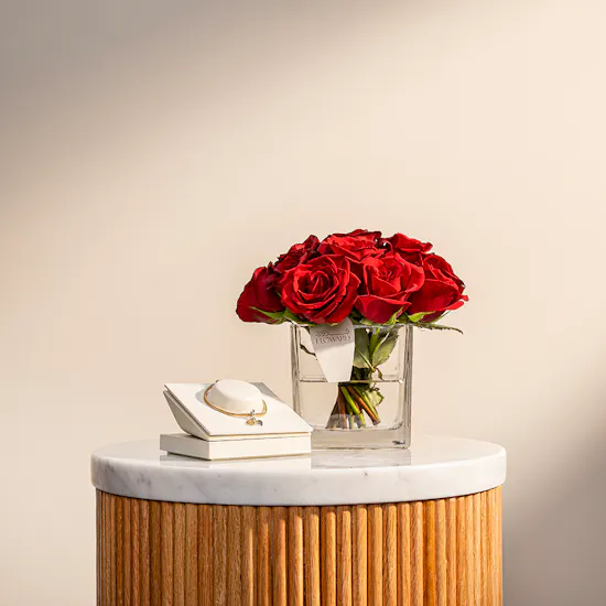 Pandora Moments Charm & Bracelet Set | Red Roses