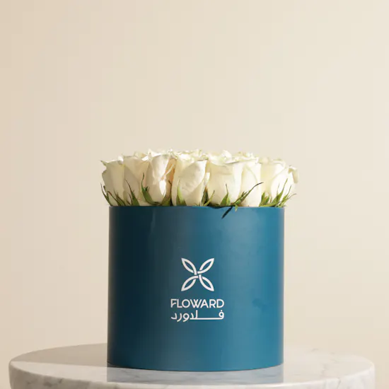 Snowfall White Rose Box