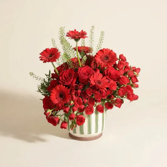 A Love Written in Red Flower Vase