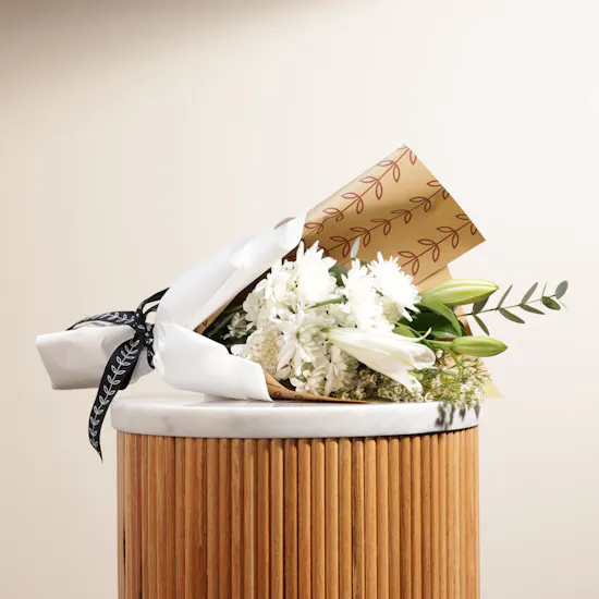 Crumbles Graduation Cake | White Blooms