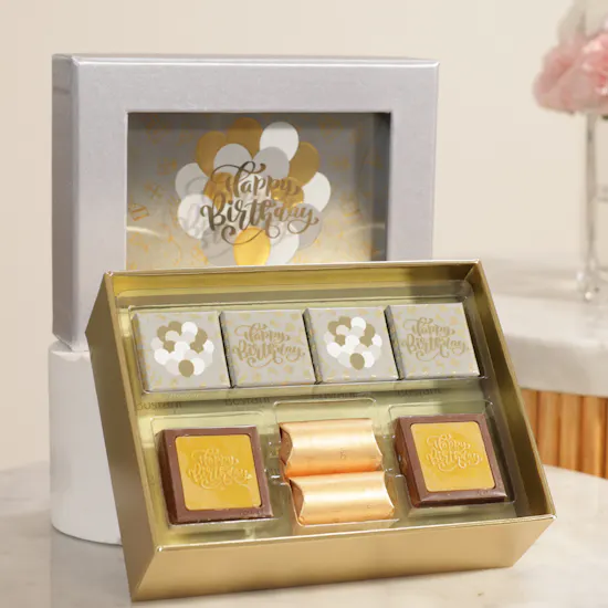 Bostani Happy Birthday Chocolate Box | New Beginnings Flower Vase