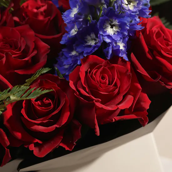 Crimson Whisper Flowers Bouquet