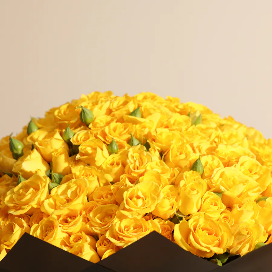 Sunshine Delight Bouquet | 100 Baby Roses 5