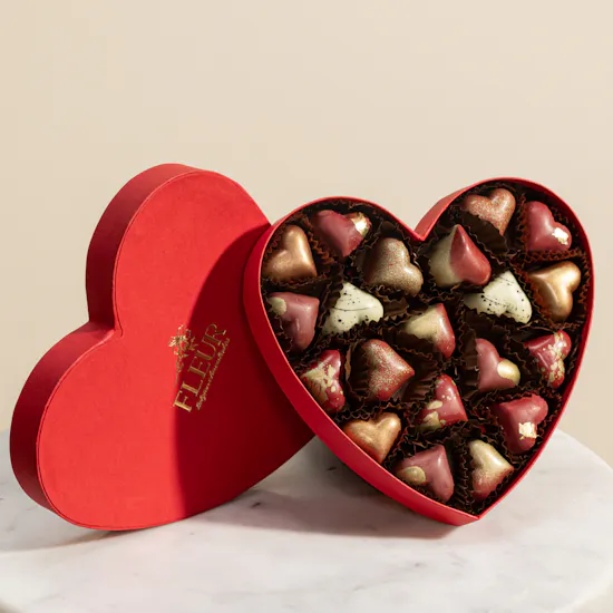 Fleur Red Heart Chocolate Box