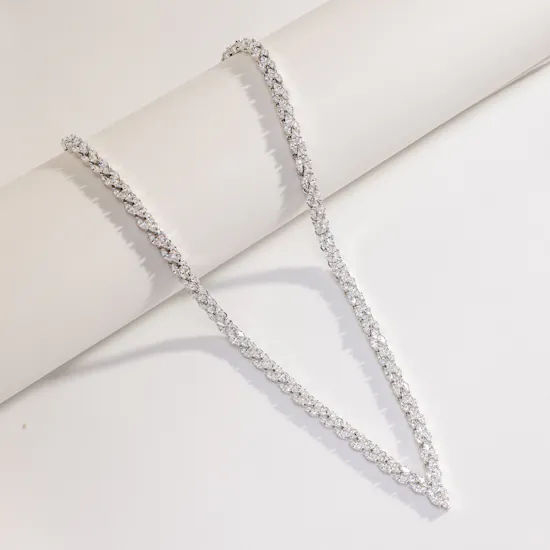Alvira Wedding Zerconia White Gold Plated Jewelry Set