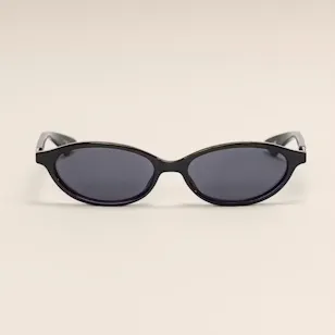 Le Specs Duskfall Oval Black Smoke Mono Women's Sunglasses Le Specs Duskfall Oval Black Smoke Mono Women's Sunglasses