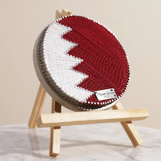 Maisam Qassem Circular Flag of Qatar