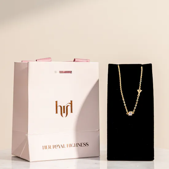 Hrh Letter Y Gold Plated Necklace