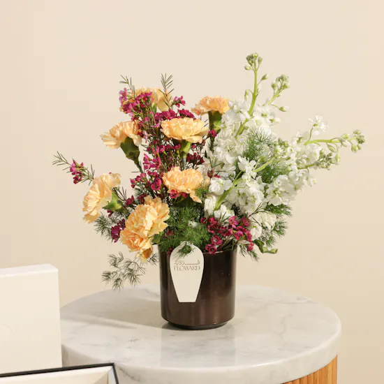 Montblanc Round Black Cufflinks | Dreamy Flowers Vase