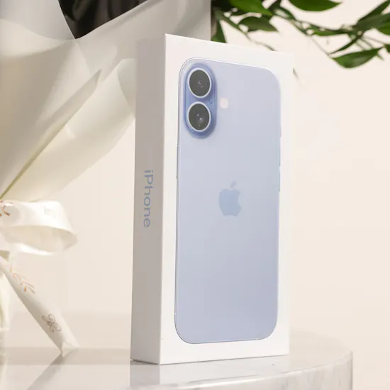Apple iPhone 17 Mist Blue 256GB | White Flower Bouquet