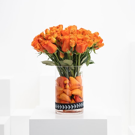 Orange Roses | Vase
