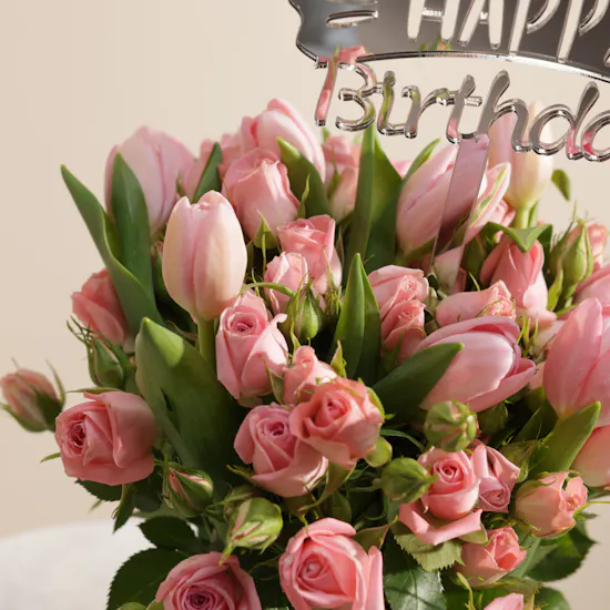 Radiance of the Birthday Flowers Vase