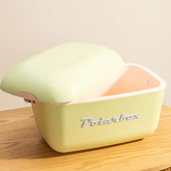 Polarbox Lime Green with Pink Font and Handle 20 L Ice Box
