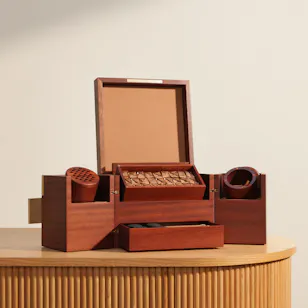 Levo Wooden Cube of Fragrance Serving Box Levo Wooden Cube of Fragrance Serving Box