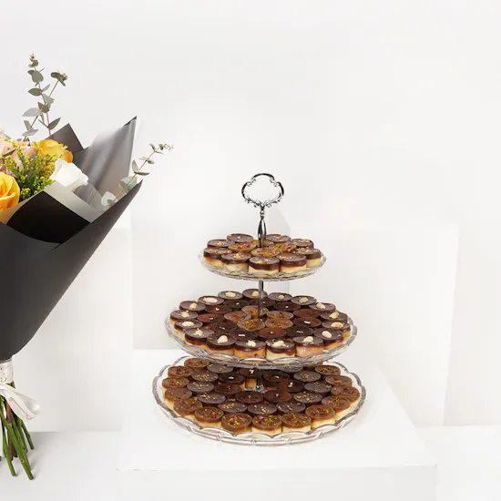 More Chocolate Crystal Tartique Trays | White Roses