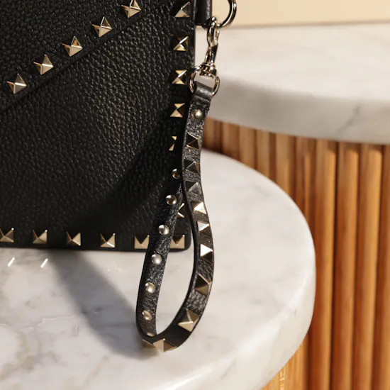 Valentino Garavani Rockstud Women's Black Calfskin Small Pouch