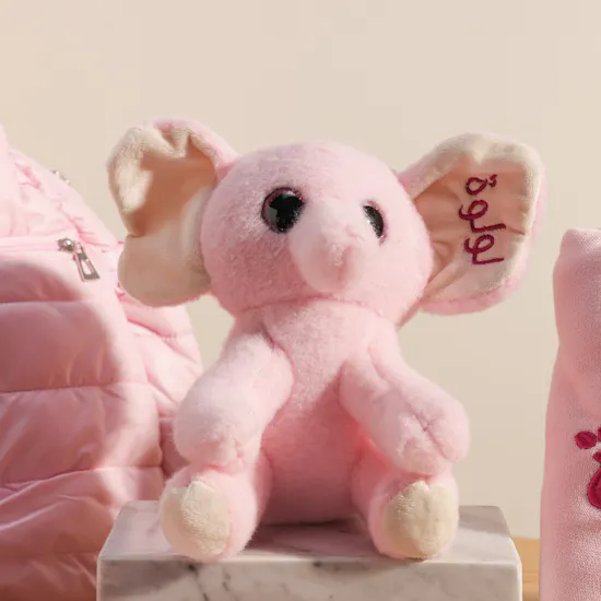 BelovedOne Personalized Pink Elephant Baby Girl Gift Set