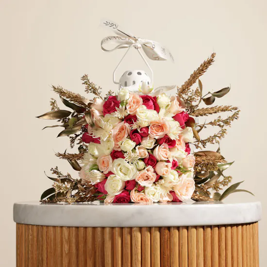 Floward White Lantern | Delicate Flowers