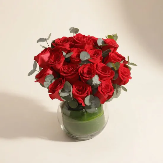 The Language of Love Roses Vase