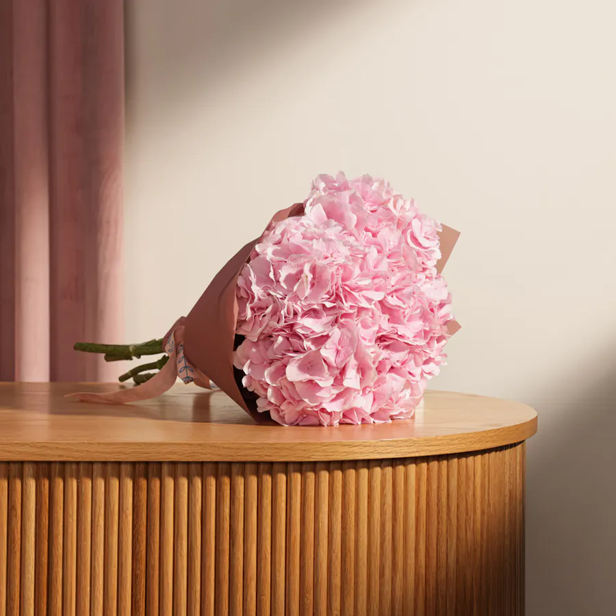 Blushing Elegance Hydrangea Bouquet 4
