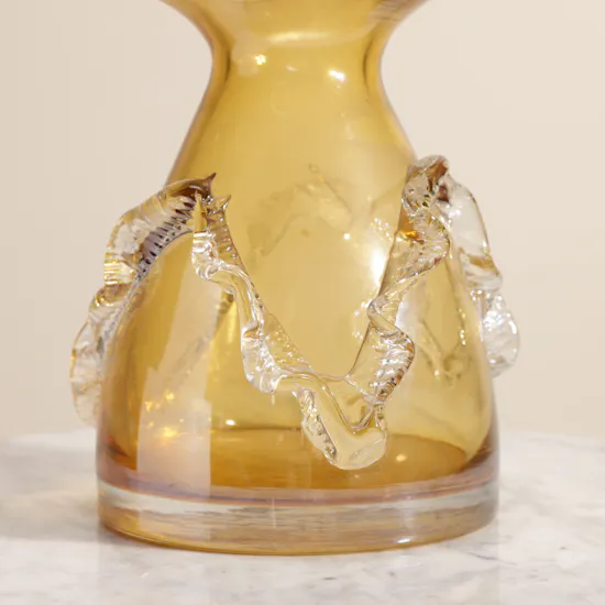 Floward Vintage Mini Amber Glass Vase