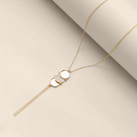 Velvet Desert Sabika Tri-Coin Hand Gold Plated Chain