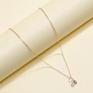 Gold Land Amethyst Women's Necklace