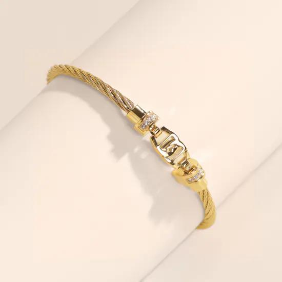 Aigner Gold-plated Small Ale Tre Women's Bangle