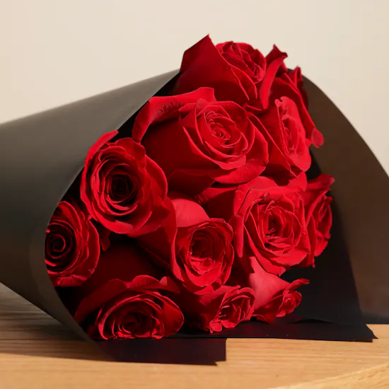 Stunning Red Roses Bouquet Test