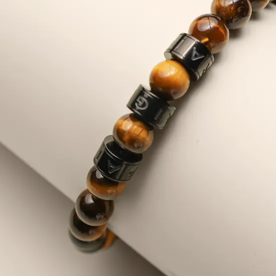 Aigner Marizo Black and Brown Men's Bracelet