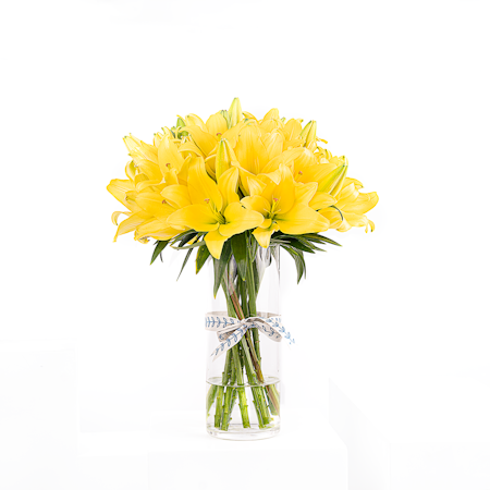 Yellow Lilies Vase