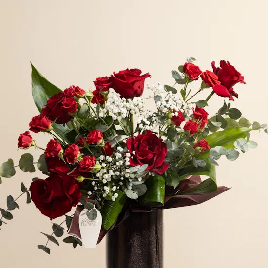 Amber Blossom Touch Vase