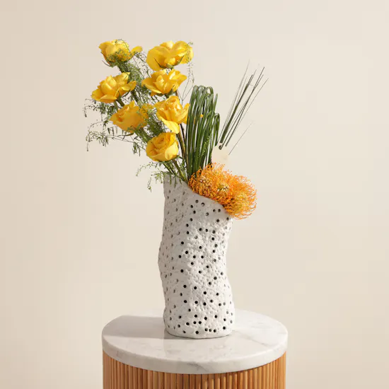 Yellow Serenity Flower Vase