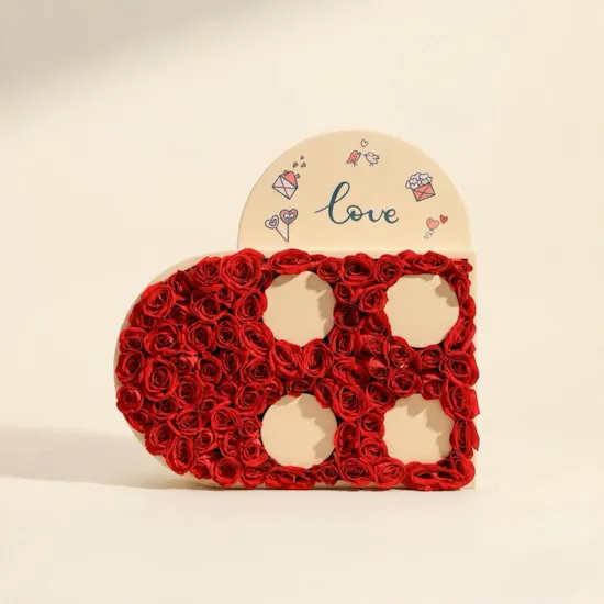 Lovely Heart Shape Rose Box