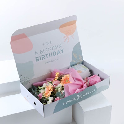 Birthday Gift Box | Cake & Flowers