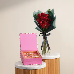 Forrey and Galland Pink Treasure Chocolate Box | Amour Flowers