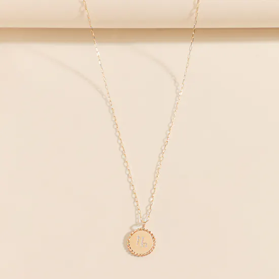 Midad Capricorn Gold Necklace with Diamond