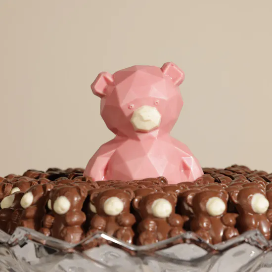 Heritage Baby Girl Teddy Bear Chocolates Tray