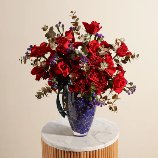 Ruby Romance Flowers Vase