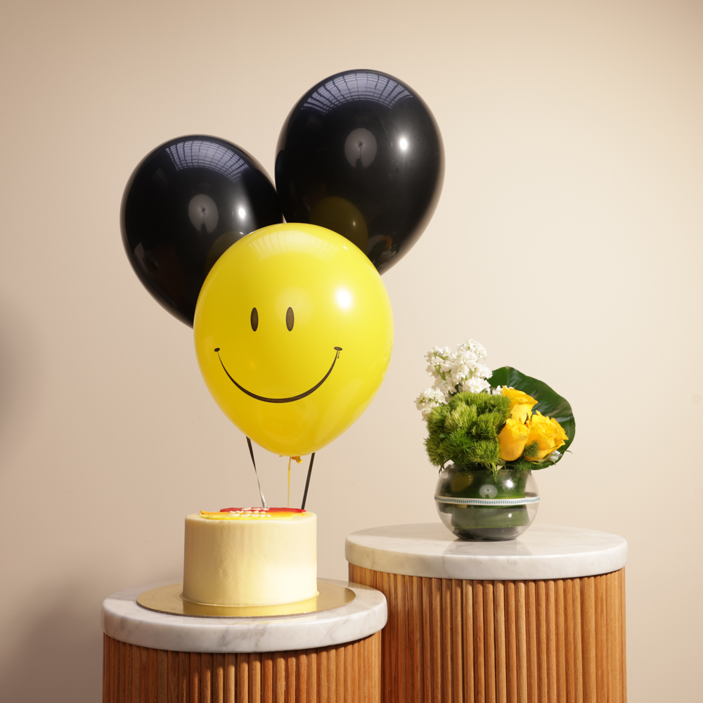 كيك تمنيات الشفاء العاجل من هلن | مزهرية الزهور