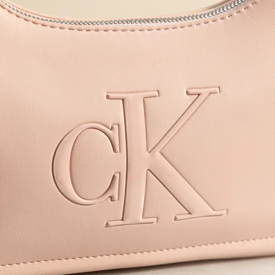 Calvin Klein Pink Embossed Monogram Women’s Shoulder Bag