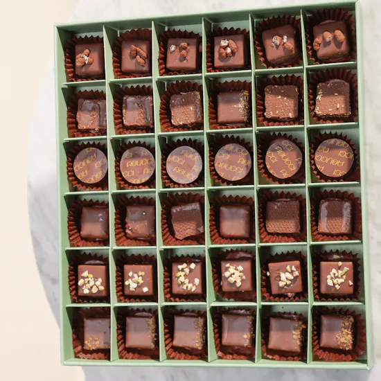 Abucci Large Chocolate Palm Box