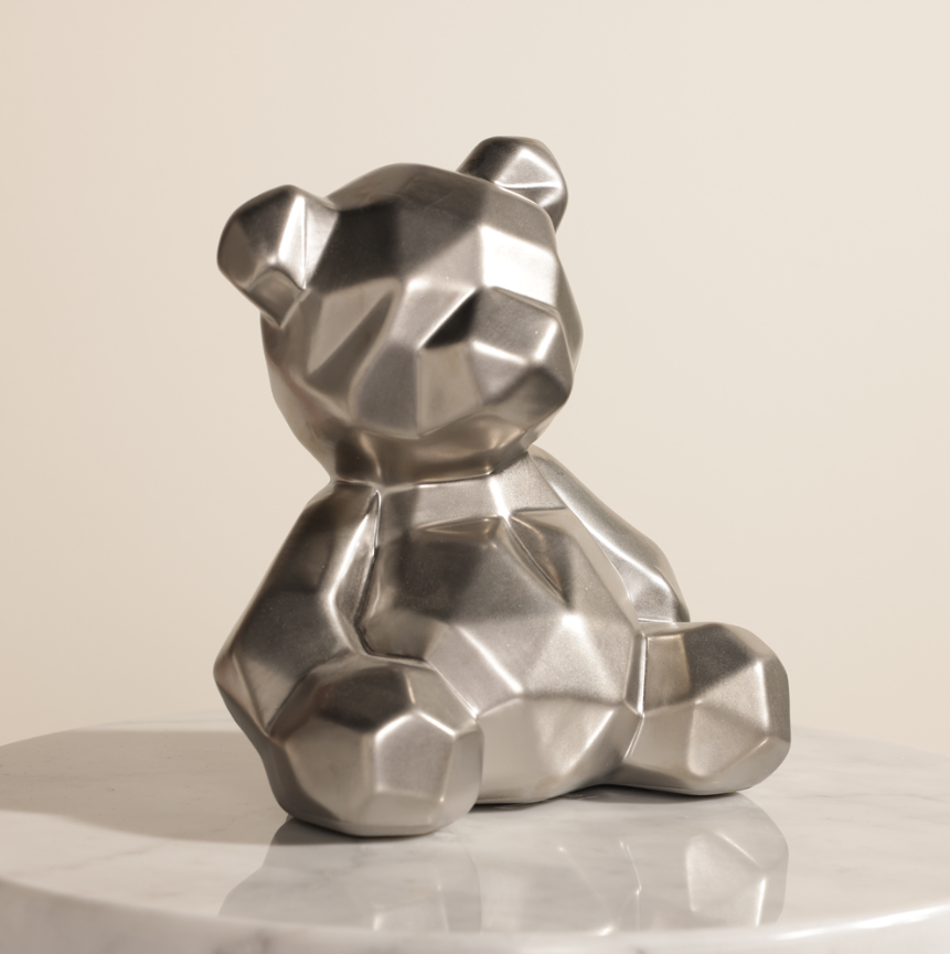 دب سيراميك باللون الفضي من فلاورد