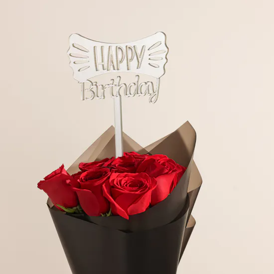 December Cake Personalized Photo Chocolate Cake | Birthday Flowers
